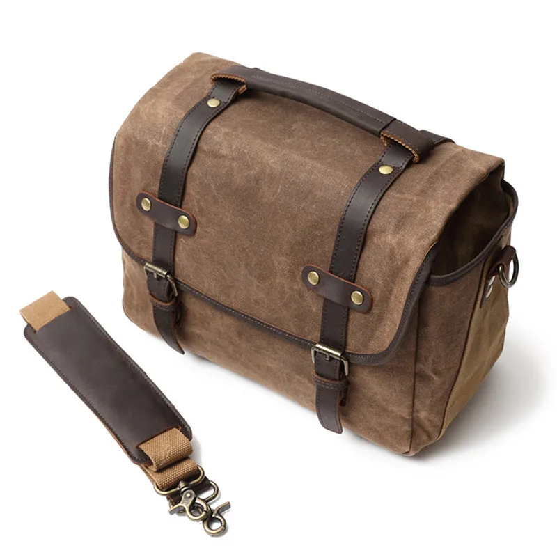 Photographic Hunter Camera Bag Canvas DSLR Camera Bag Vintage Crossbody Messenger Bag 9003