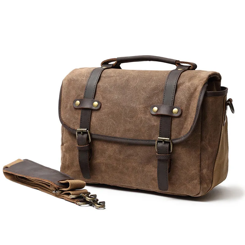 Photographic Hunter Camera Bag Canvas DSLR Camera Bag Vintage Crossbody Messenger Bag 9003