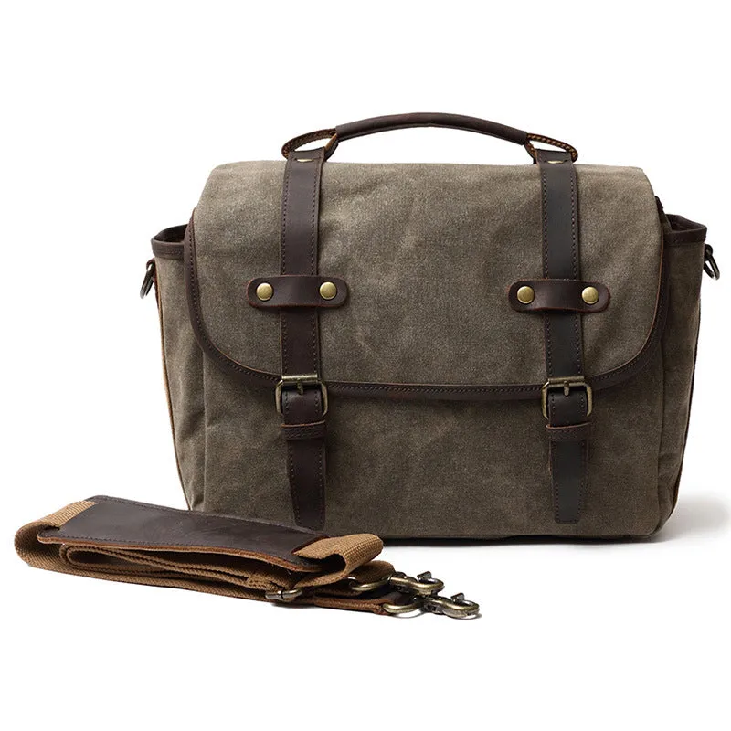 Photographic Hunter Camera Bag Canvas DSLR Camera Bag Vintage Crossbody Messenger Bag 9003