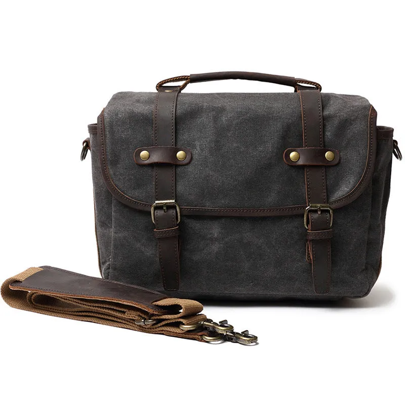 Photographic Hunter Camera Bag Canvas DSLR Camera Bag Vintage Crossbody Messenger Bag 9003