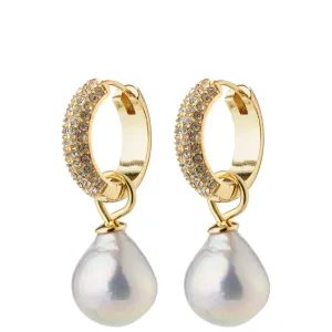 Pilgrim Edelle Pearl Gold Drop Earrings