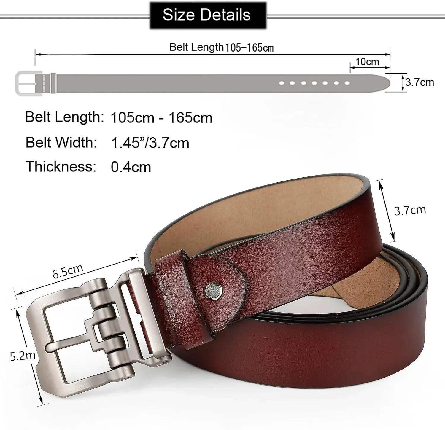 Plus Size Leather Belt for Men
