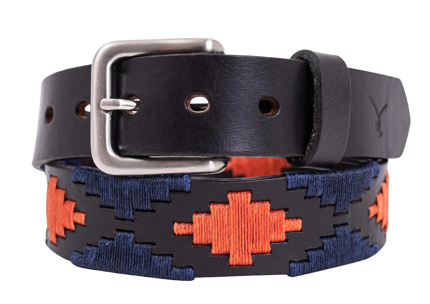 Polo Belt - Orange & Navy Blue