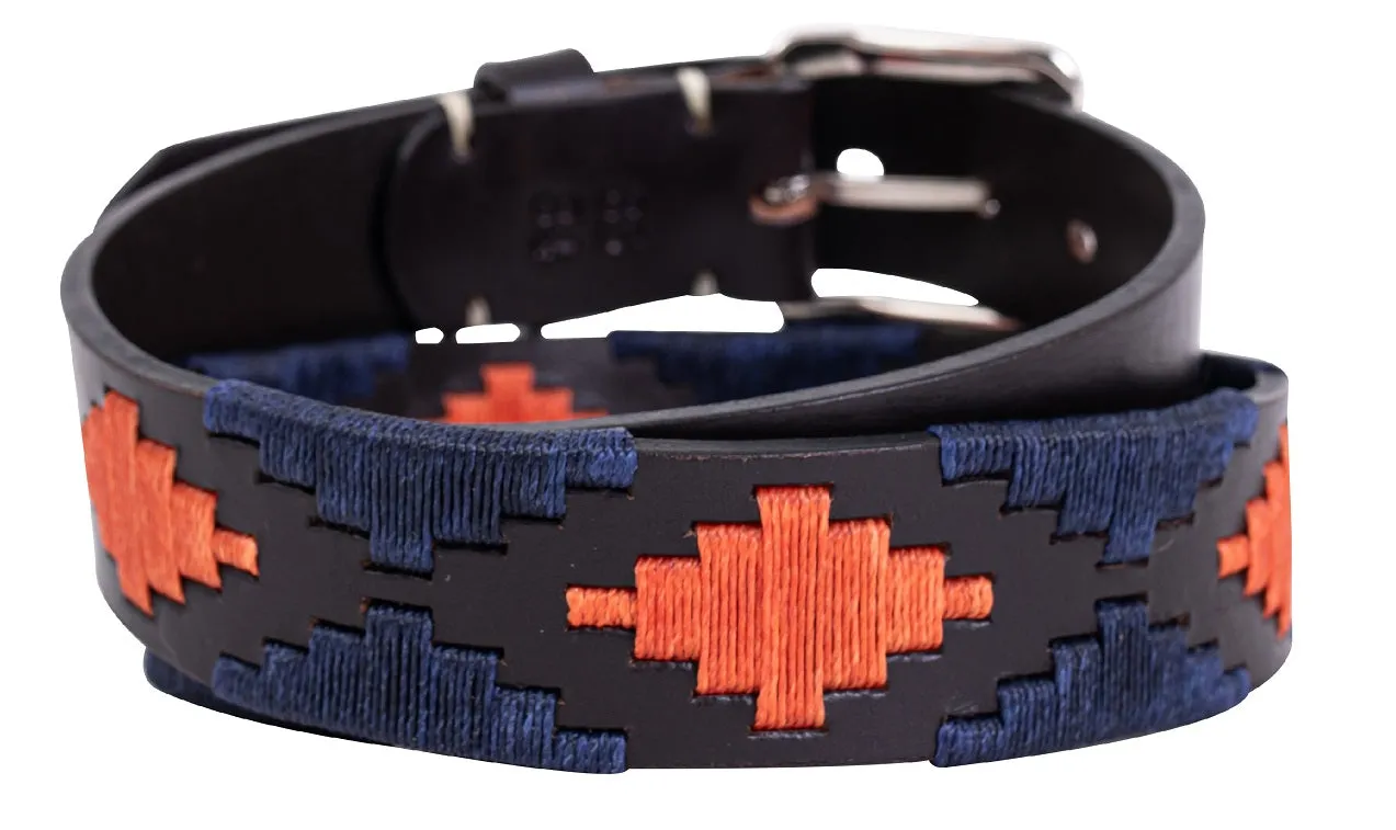Polo Belt - Orange & Navy Blue