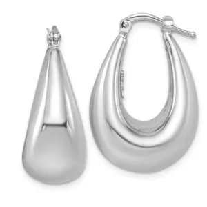 Puff Graduated Oval Drop Earrings