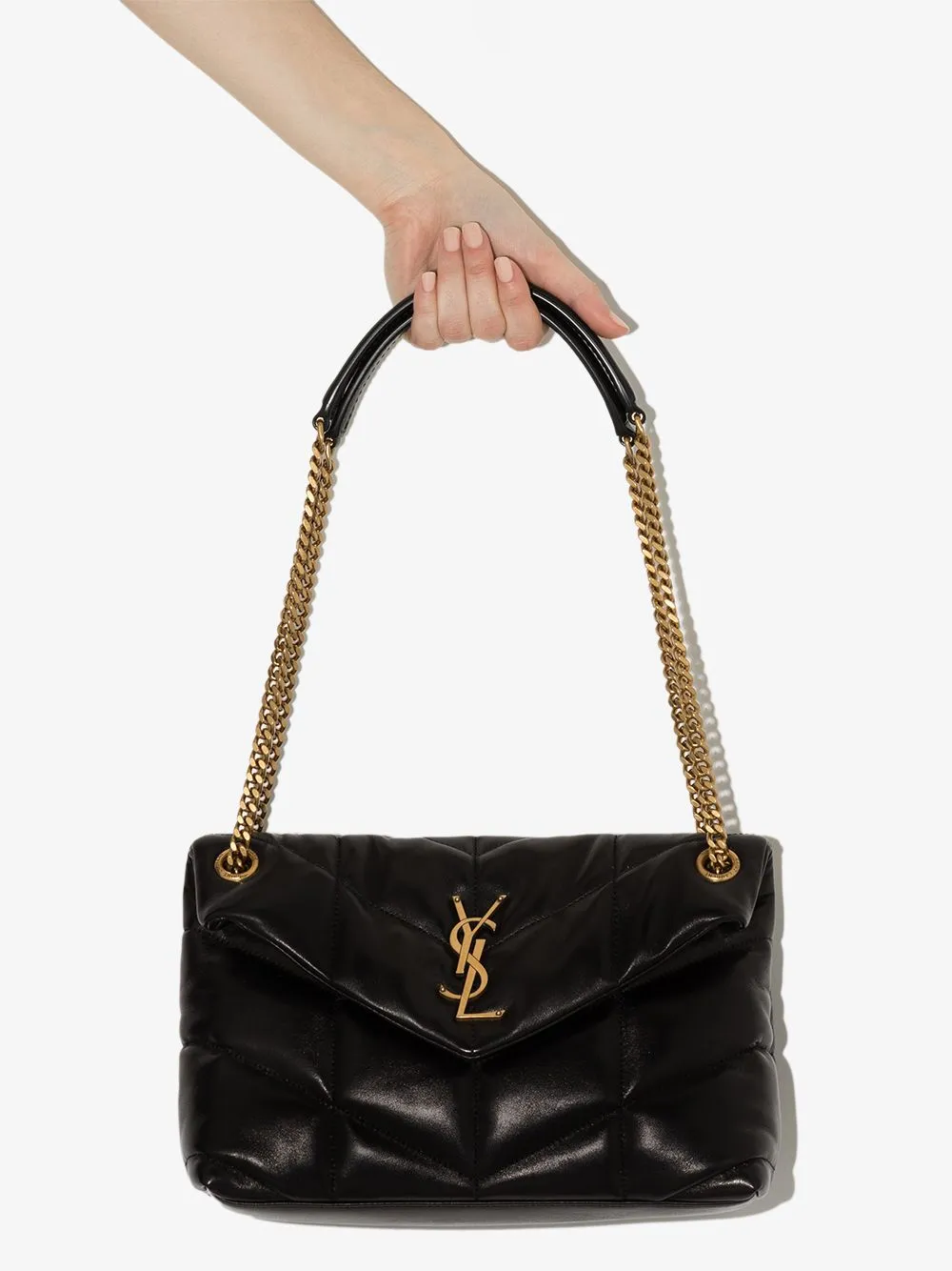 Puffer small leather shoulder bag