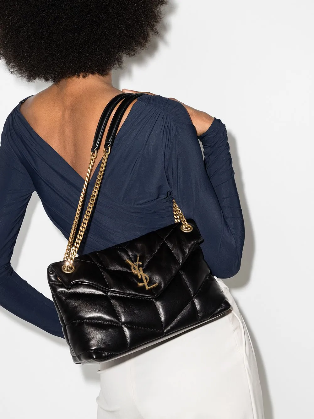Puffer small leather shoulder bag