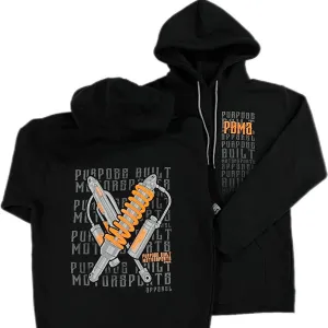 PURPOSE BUILT "REBOUND" HOODIE PULLOVER BLACK / ORANGE