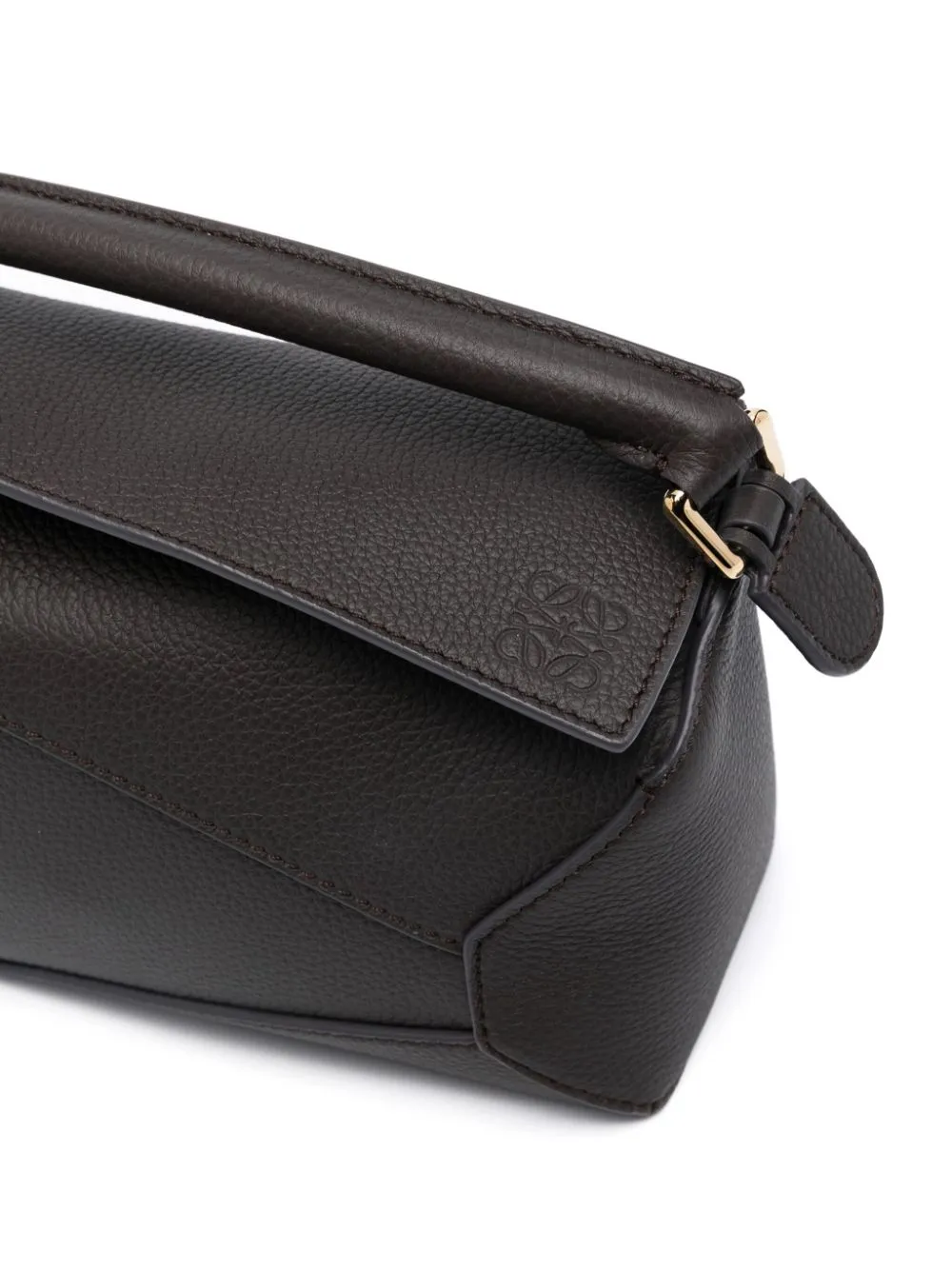 Puzzle edge mini leather handbag