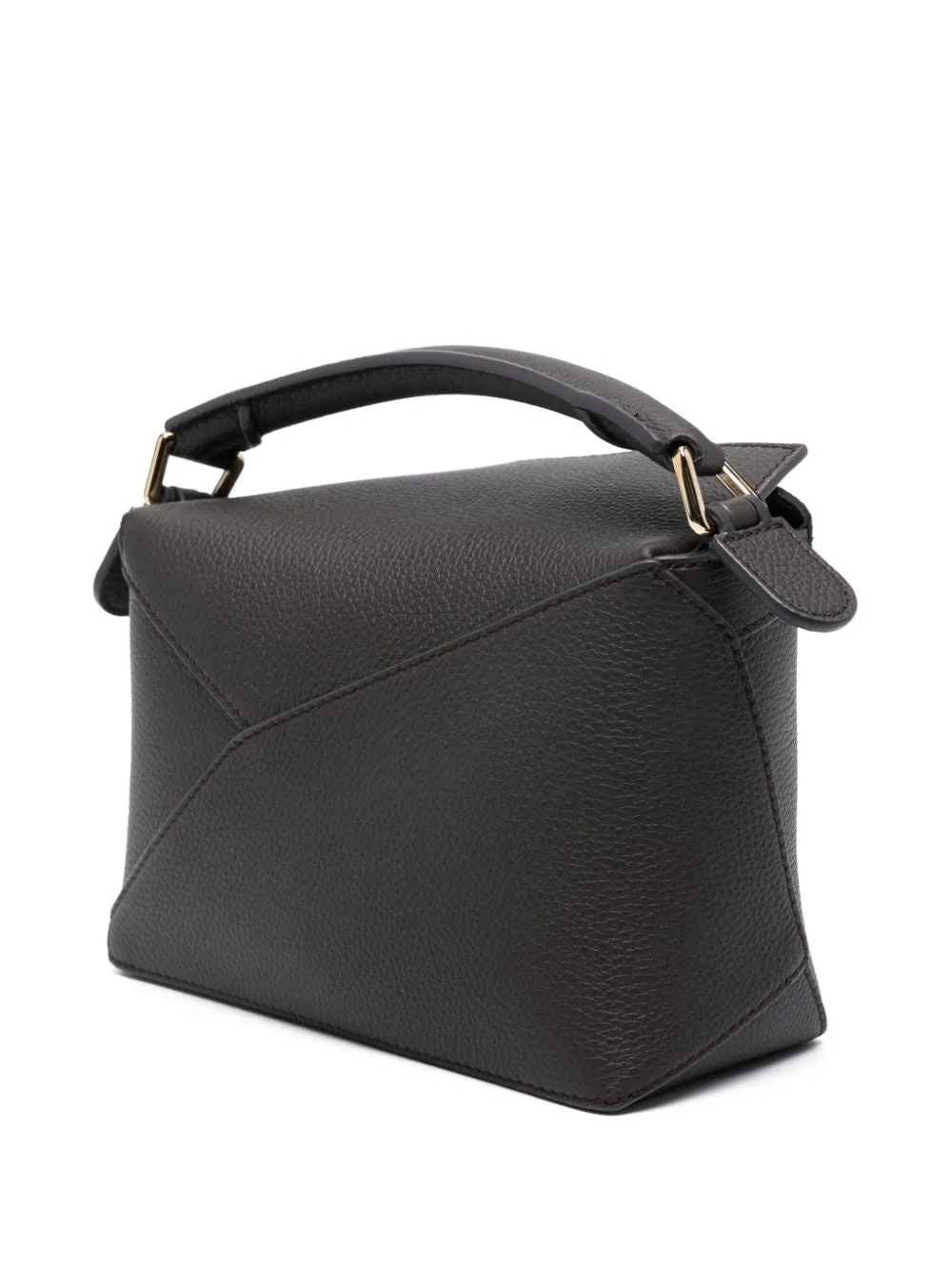 Puzzle edge mini leather handbag