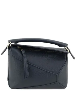 Puzzle edge mini leather handbag