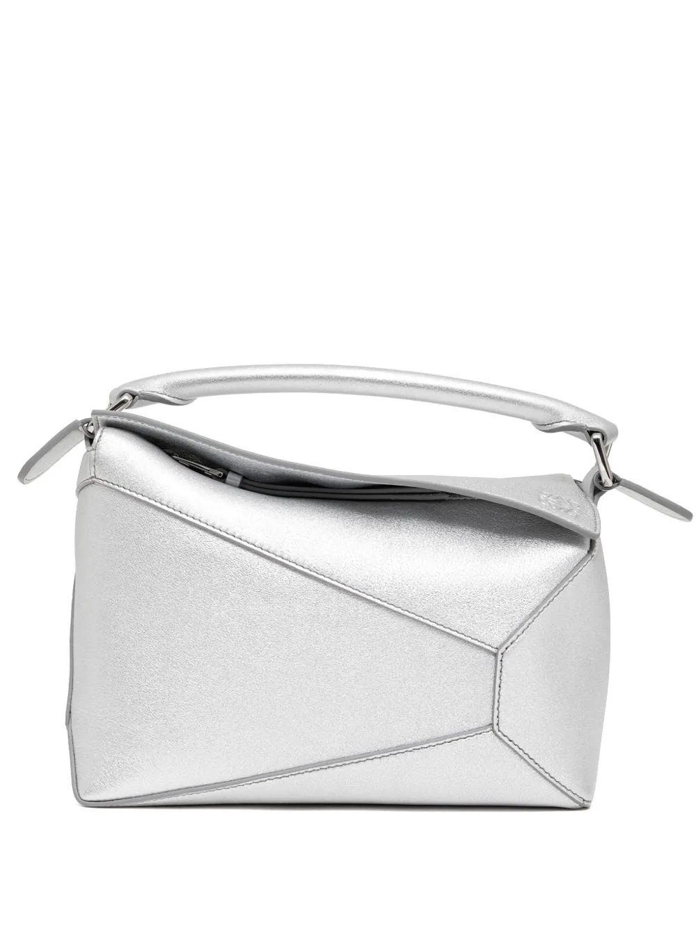 Puzzle edge small leather handbag