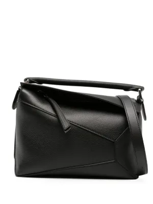 Puzzle edge small leather handbag