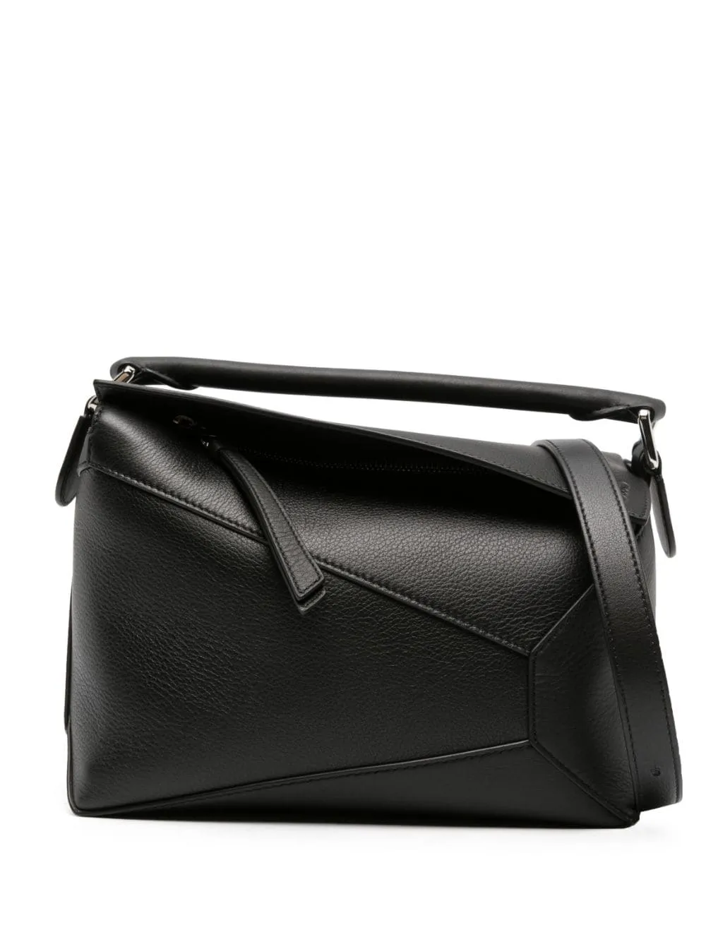 Puzzle edge small leather handbag