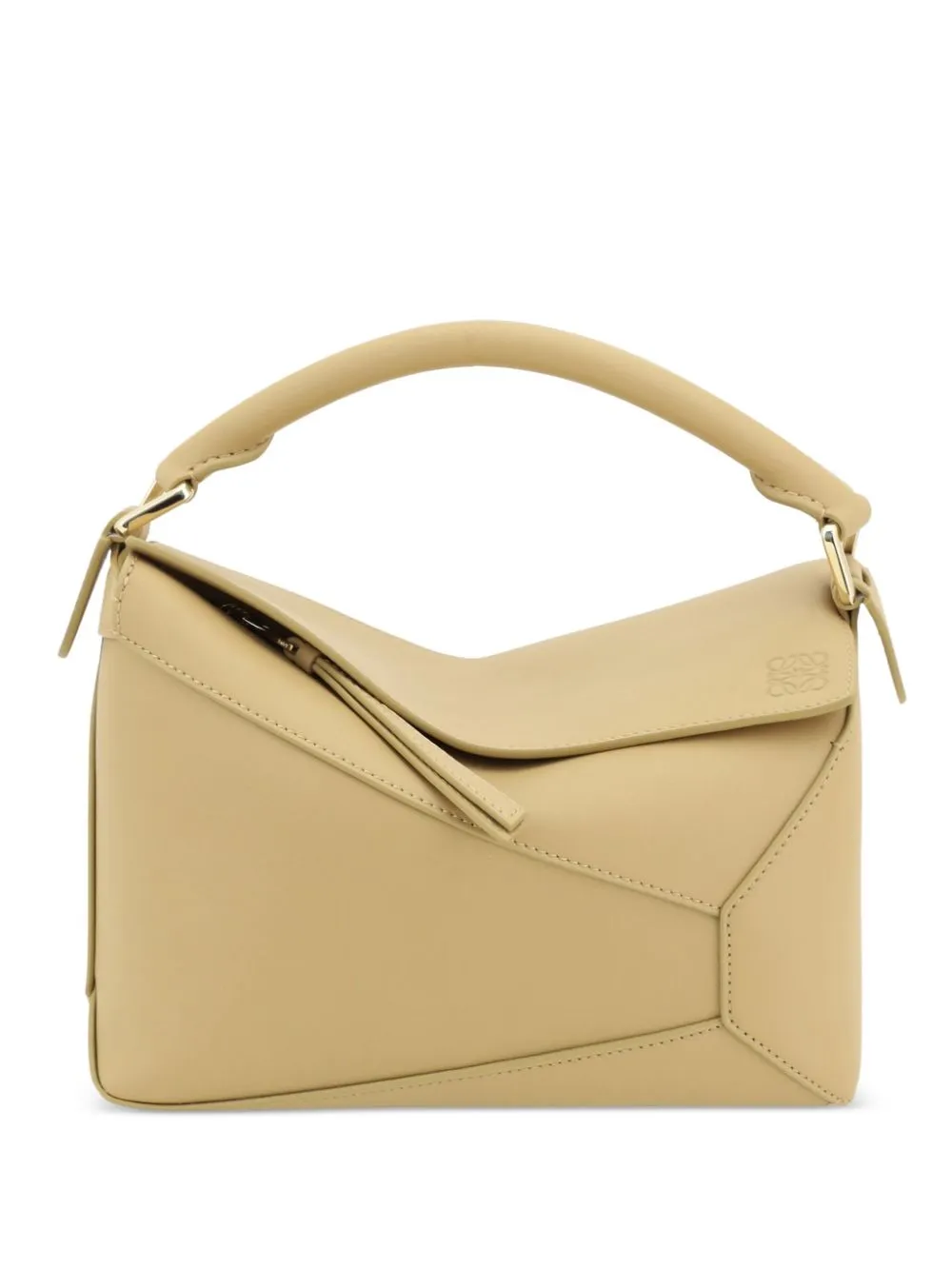 Puzzle edge small leather handbag