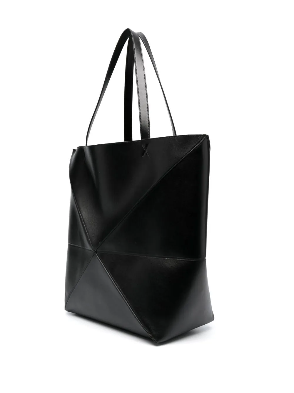 Puzzle fold xl leather tote bag
