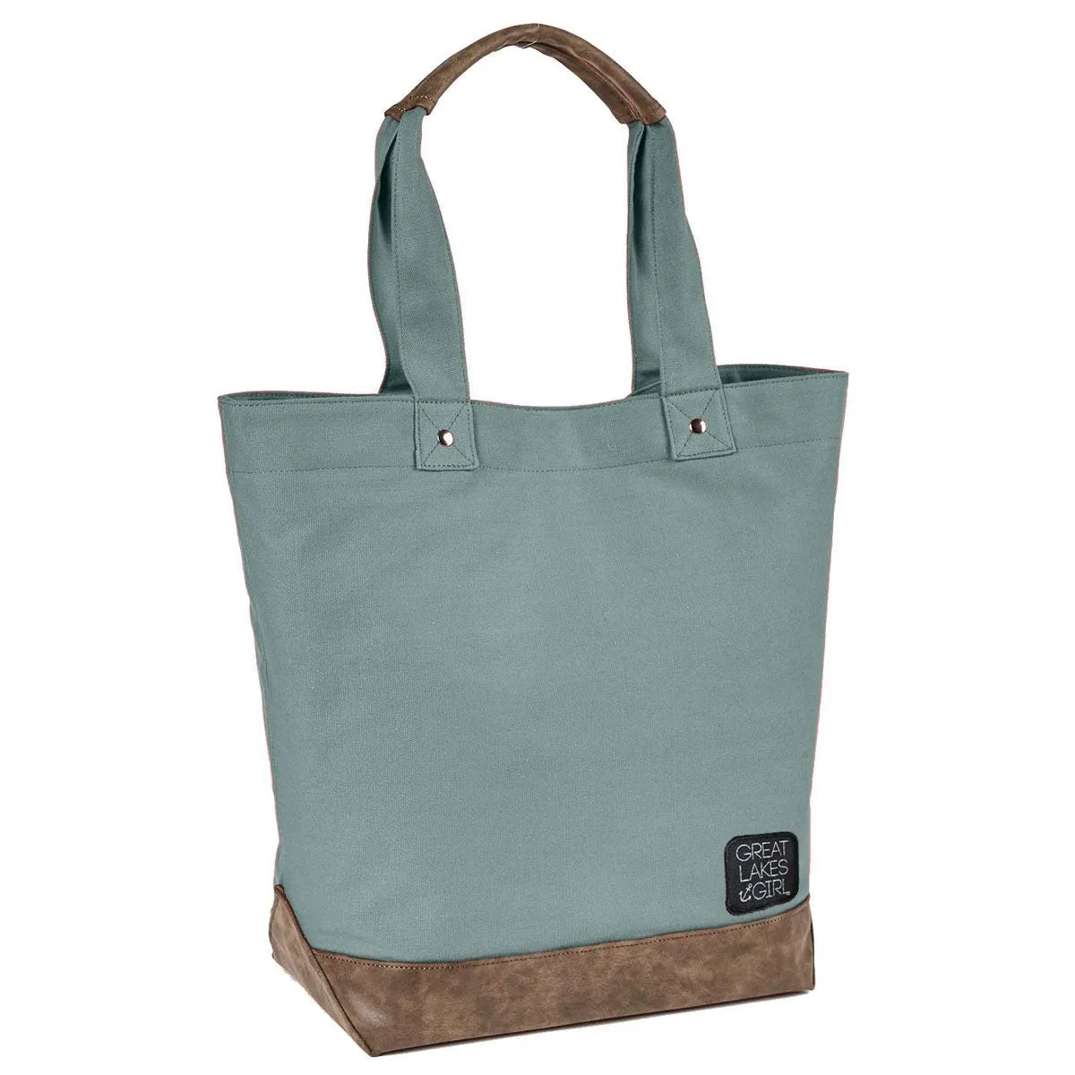"Great Lakes Girl Patch" Canvas Tote Bag