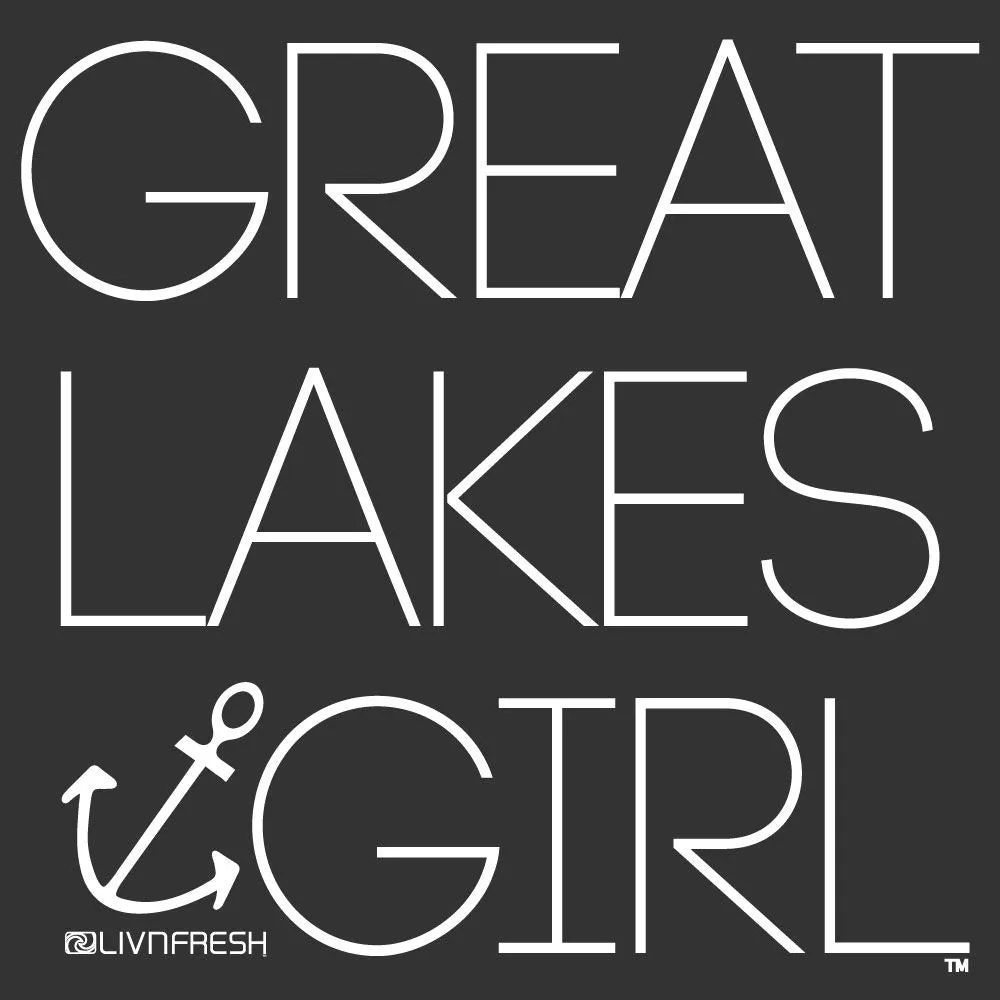 "Great Lakes Girl Patch" Canvas Tote Bag
