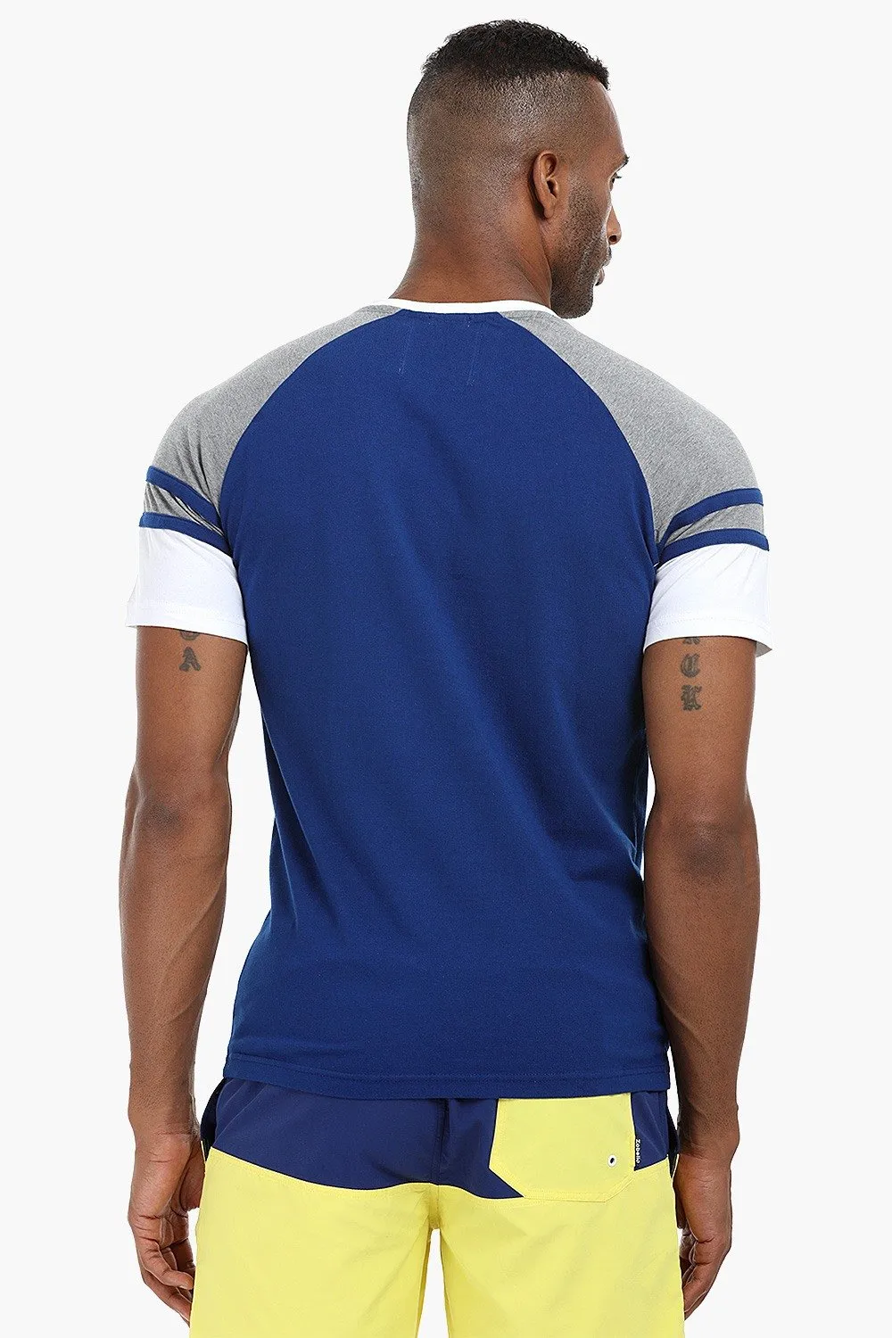 Raglan Cut & Sew Cotton T-Shirt