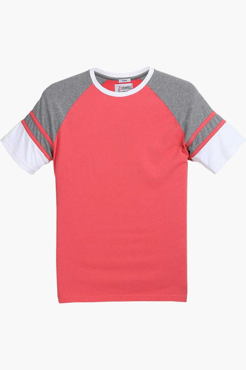 Raglan Cut & Sew Cotton T-Shirt