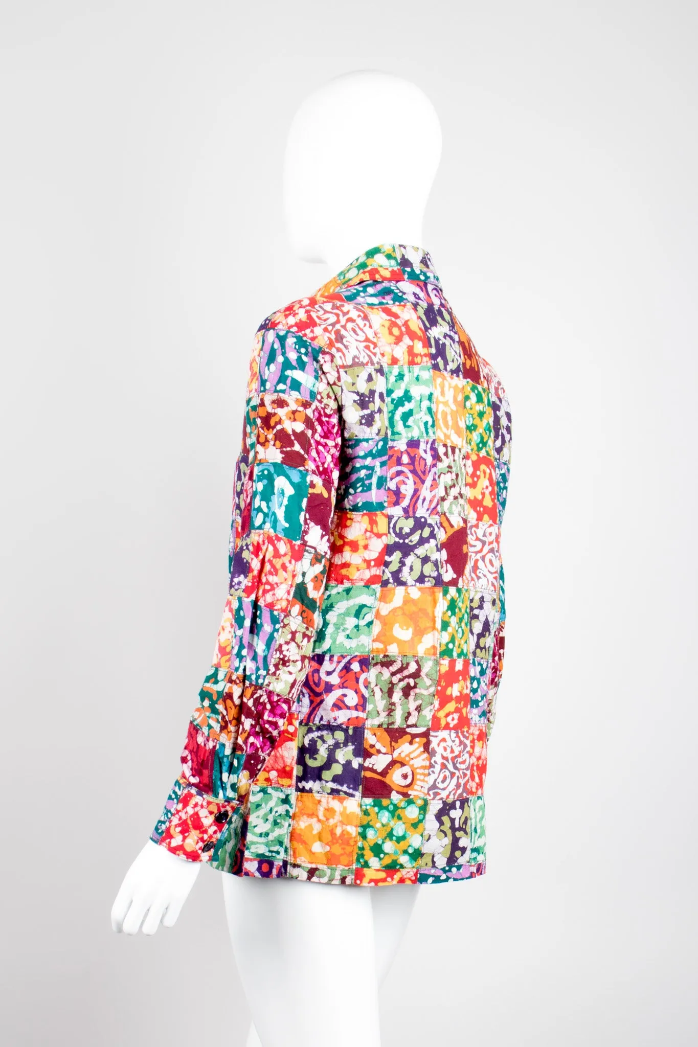 Rainbow Batik Patchwork Shirt