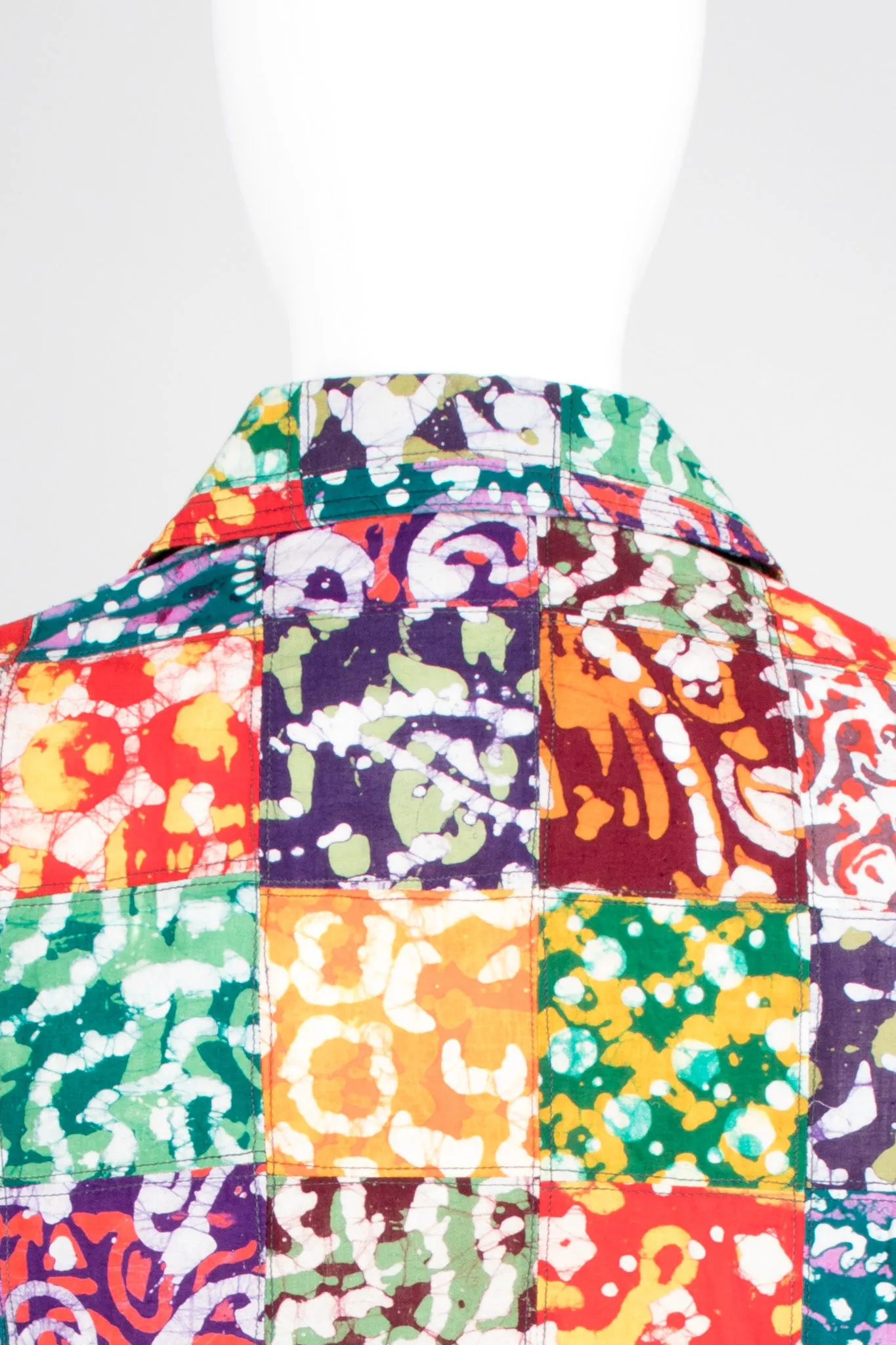 Rainbow Batik Patchwork Shirt