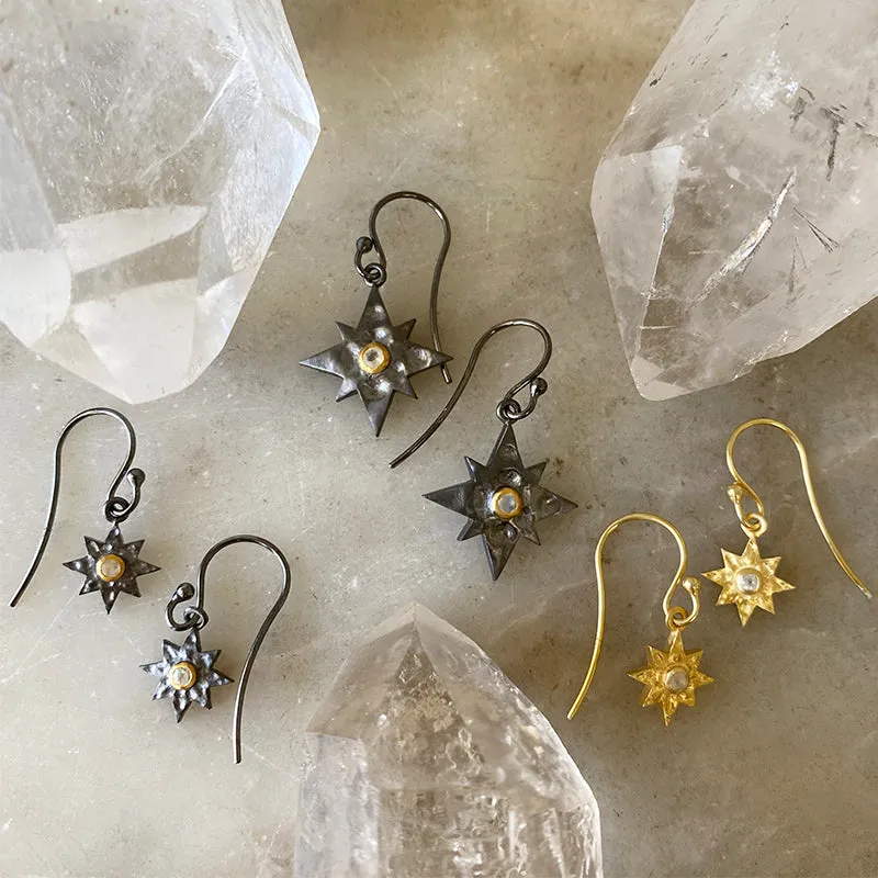 Rana Golden Starburst Drop Earrings
