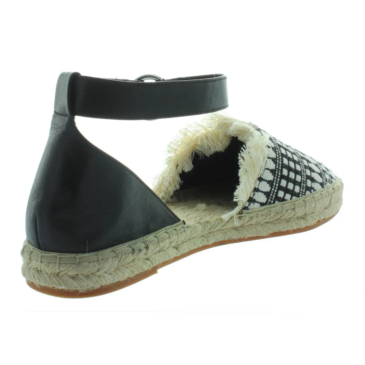 Rebecca Minkoff Womens Vicky Embroidered Ankle Strap Espadrilles