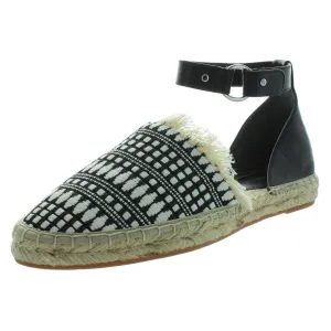 Rebecca Minkoff Womens Vicky Embroidered Ankle Strap Espadrilles