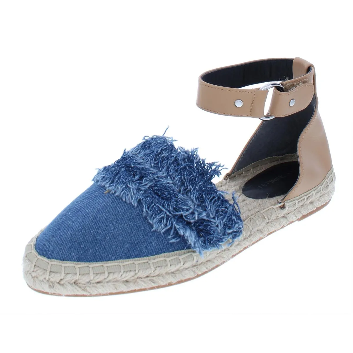 Rebecca Minkoff Womens Vicky Embroidered Ankle Strap Espadrilles