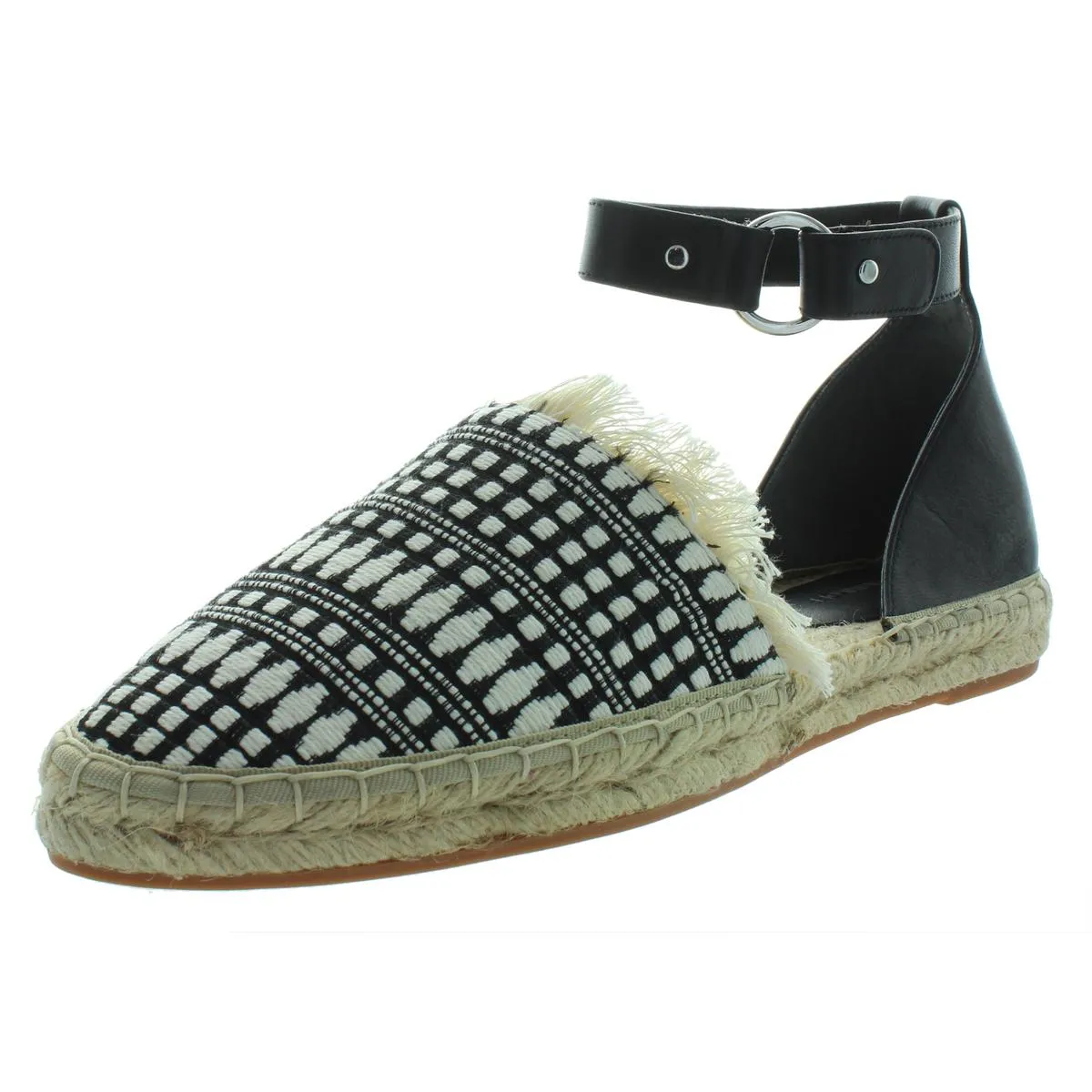 Rebecca Minkoff Womens Vicky Embroidered Ankle Strap Espadrilles