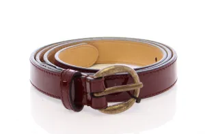 Red Leather Logo Belt