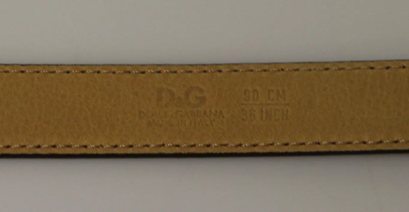Red Leather Logo Belt
