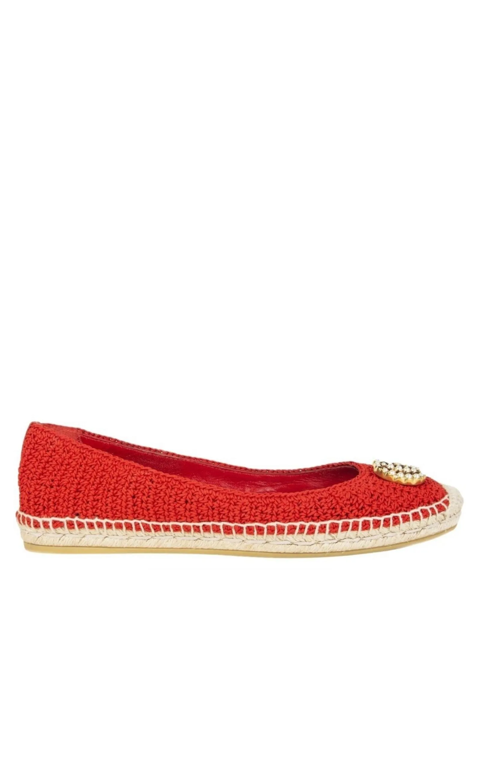 Red Lilibeth GG Faux Pearl-embellished Espadrilles