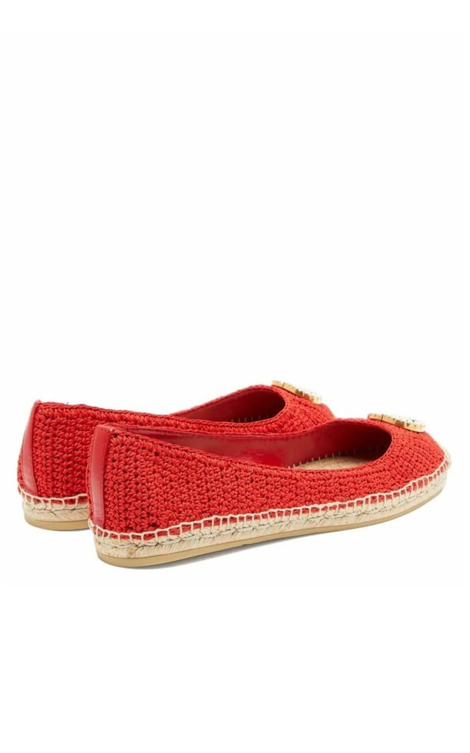 Red Lilibeth GG Faux Pearl-embellished Espadrilles