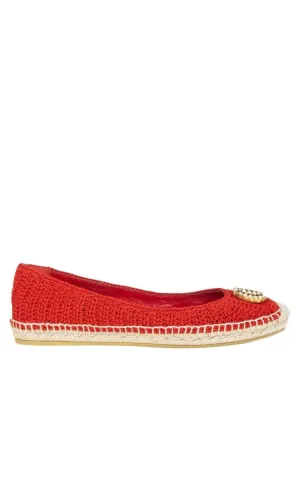 Red Lilibeth GG Faux Pearl-embellished Espadrilles