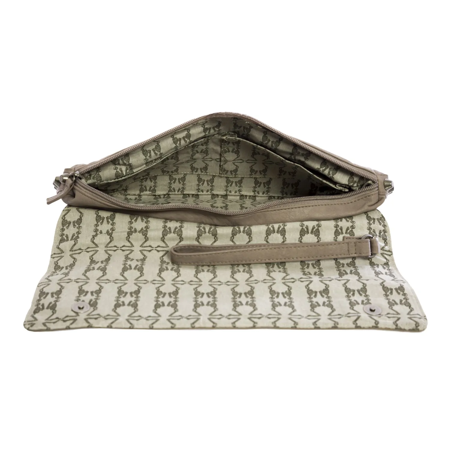 RELIGION Women's Stone Defence Faux Leather Clutch Bag NA1098 $105 NWT