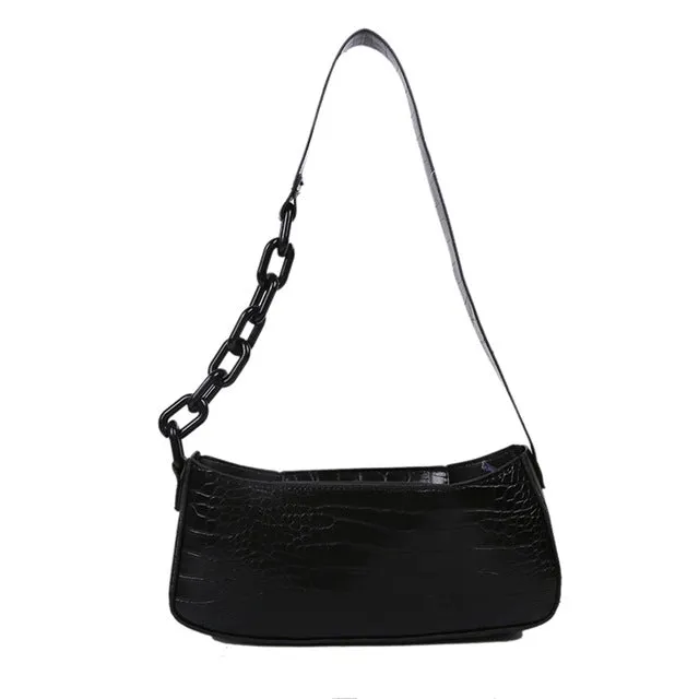 Retro Alligator Pattern Women Shoulder Bags PU Leather Casual Trendy Subaxillary Bags Bolsa Mujer 2020 New Designer Schoudertas