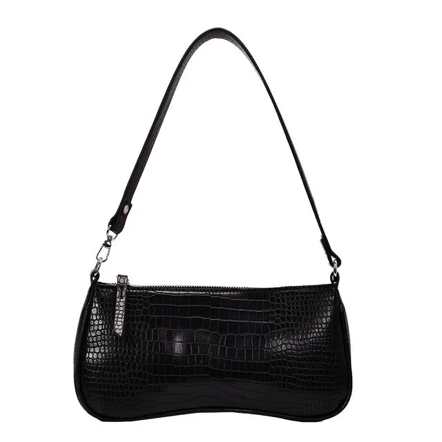 Retro Alligator Pattern Women Shoulder Bags PU Leather Casual Trendy Subaxillary Bags Bolsa Mujer 2020 New Designer Schoudertas