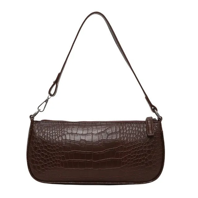 Retro Alligator Pattern Women Shoulder Bags PU Leather Casual Trendy Subaxillary Bags Bolsa Mujer 2020 New Designer Schoudertas