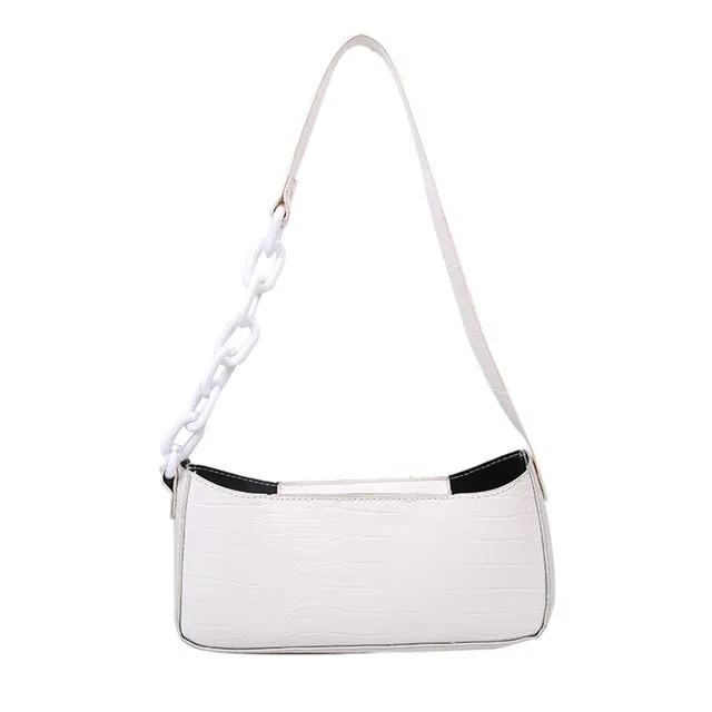 Retro Alligator Pattern Women Shoulder Bags PU Leather Casual Trendy Subaxillary Bags Bolsa Mujer 2020 New Designer Schoudertas