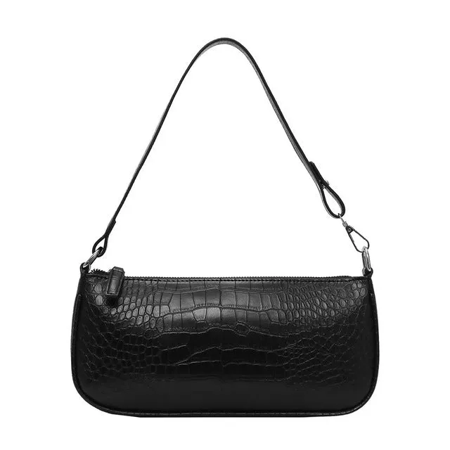 Retro Alligator Pattern Women Shoulder Bags PU Leather Casual Trendy Subaxillary Bags Bolsa Mujer 2020 New Designer Schoudertas