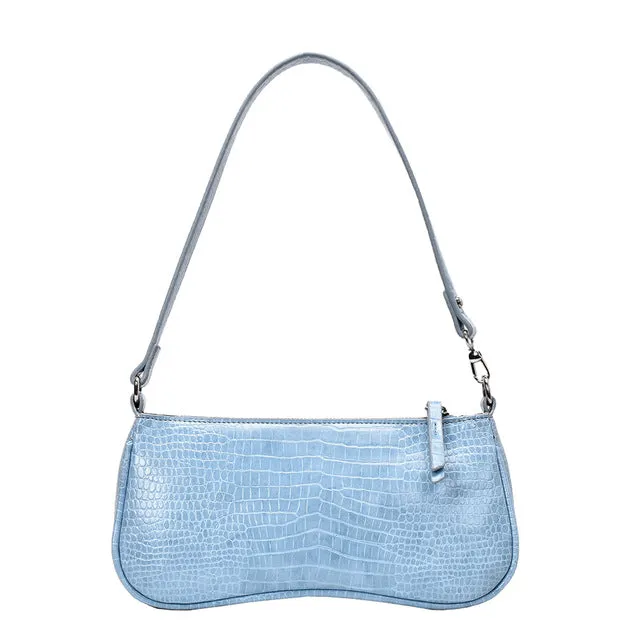 Retro Alligator Pattern Women Shoulder Bags PU Leather Casual Trendy Subaxillary Bags Bolsa Mujer 2020 New Designer Schoudertas