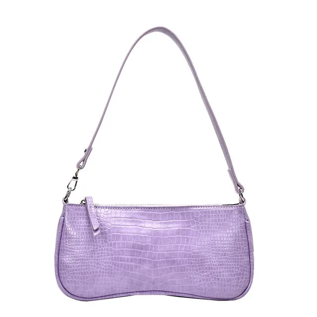 Retro Alligator Pattern Women Shoulder Bags PU Leather Casual Trendy Subaxillary Bags Bolsa Mujer 2020 New Designer Schoudertas