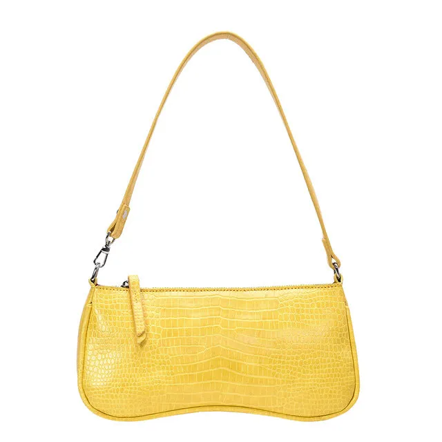 Retro Alligator Pattern Women Shoulder Bags PU Leather Casual Trendy Subaxillary Bags Bolsa Mujer 2020 New Designer Schoudertas