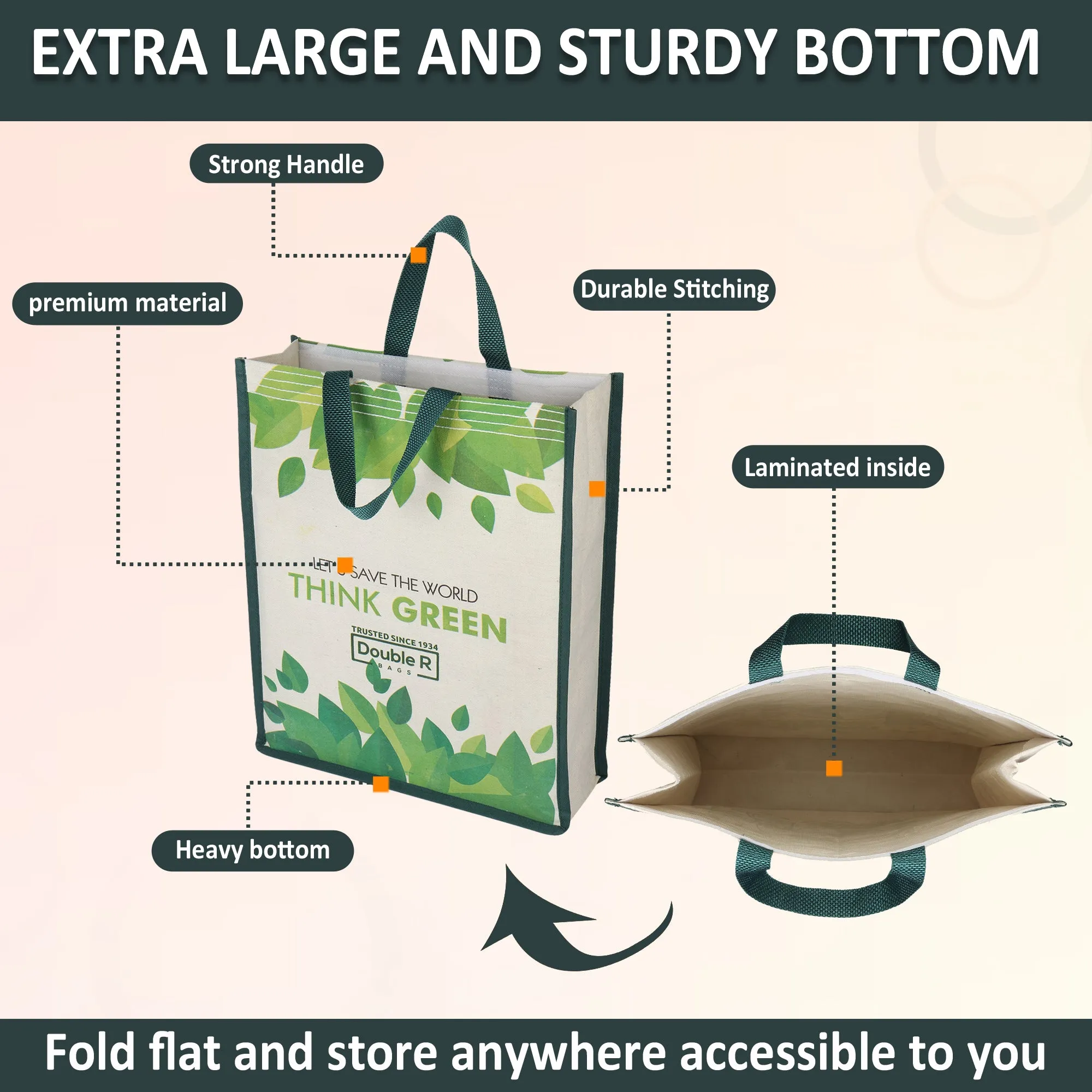 Reusable Shopping Cotton Canvas Bags Kitchen Essentials Grocery Vegetable Bag