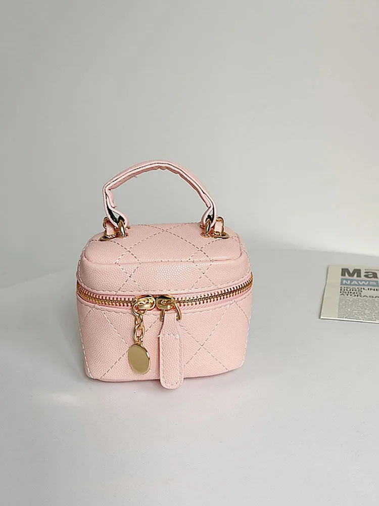 Rhombus Leather Mini Bag