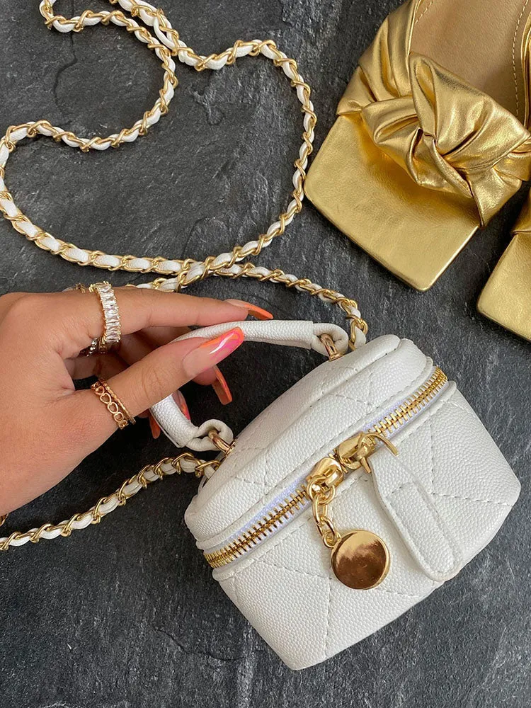 Rhombus Leather Mini Bag