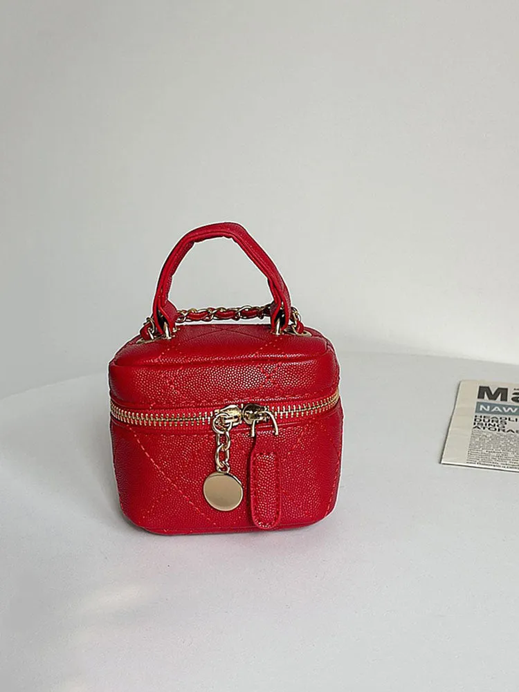 Rhombus Leather Mini Bag