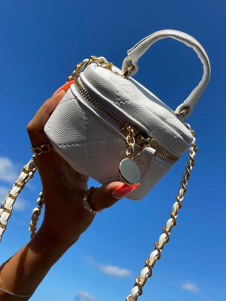 Rhombus Leather Mini Bag